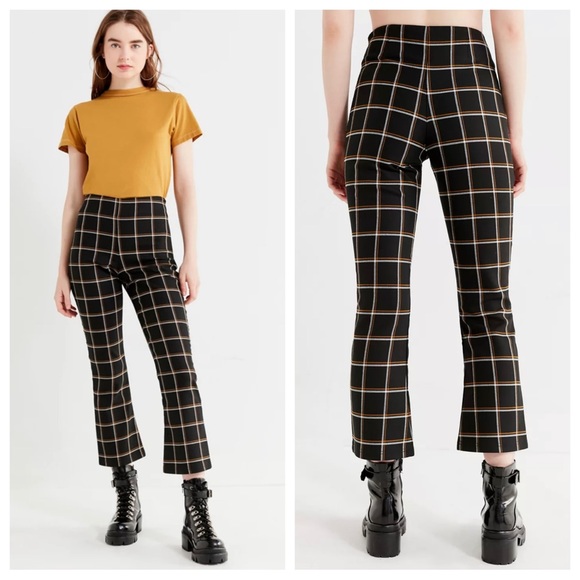 Urban Outfitters Pants - UO Windowpane Plaid Kick Flare Pant Size S